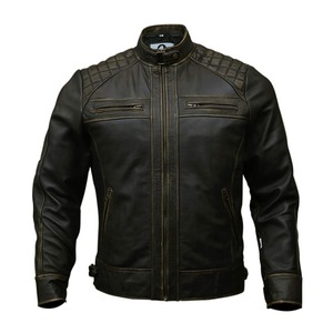Chaqueta de cuero genuino de moda de calle alta 2025 para hombre, Chaqueta larga de invierno, chaquetas de tela ligera transpirable con cuello levantado - Product Image 5