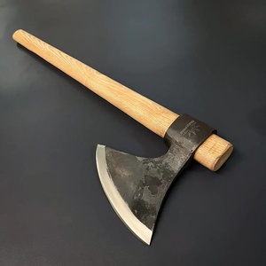 มีดทอมฮอว์กเหล็ก D2 ขนาด 19.5 นิ้ว ยี่ห้อ Jexmoo ด้ามไม้โรสวูด พร้อมปลอกหนัง ของขวัญสำหรับกิจกรรมกลางแจ้ง ทำมือ ระดับอุตสาหกรรม สำหรับคุณพ่อ - Product Image 2