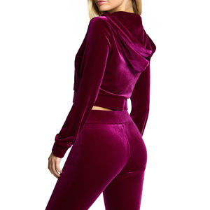 Manufacturer's New Design Wholesale Breathable Long Sleeve Pullover <b>Velvet</b> Hooded <b>Jacket</b> for <b>Women</b> Autumn Fashion Hoodies - Product Image 5