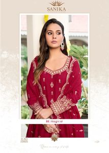 Vêtements Ethniques Vichitra Soie Avec Miroir Travail Broderie Salwar Costume Femme Mode Fabricant Et Fournisseur De Surat - Product Image 6