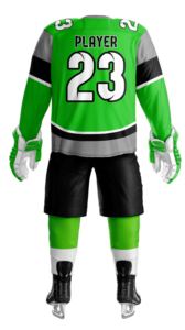 Tarifa de fábrica, conjunto de uniforme de hockey sobre hielo por sublimación personalizado hecho a medida, juego de hockey sobre hielo ecológico con sublimación de tela de poliéster 100% - Product Image 3