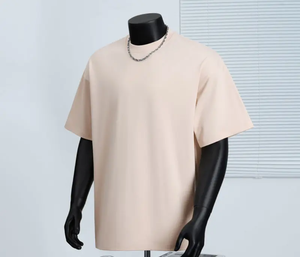 T-shirt en daim en gros, streetwear lourd, t-shirt en daim vintage, t-shirt personnalisé avec logo de marque, marron - Product Image 5