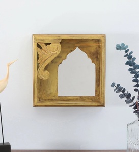 Miroir mural décoratif, écologique, durable, design sculpté à la main, décoration murale, miroir en bois, prix abordable - Product Image 4