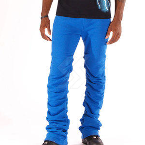 Pantalones de hombre lavados hechos a medida de estilo único 2025 pantalones de chándal apilados con logotipo personalizado para hombre - Product Image 4