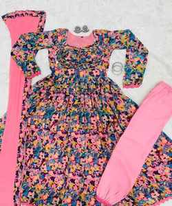 Bebé Maxi Hermoso Estilo Árabe Boutique Diseño Gharara Casual Largo Blanco Tenedor Estilo - Product Image 1