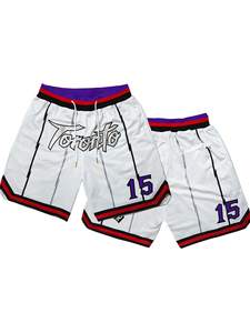 Pantalones Cortos de Baloncesto Retro con Bordado de Toronto, Malla de Poliéster de Secado Rápido, Transpirable, Tejido con Cintura Elástica, Unisex - Product Image 2