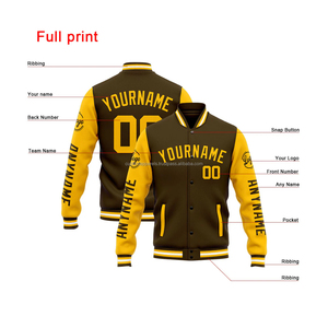 Chaqueta Varsity 100% Lana para Marcas de Streetwear, Chaqueta Letterman Personalizada con Cuello Alto y Bordado, Venta al Por Mayor - Product Image 2