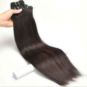 INDIVIDUAL DONOR 12A GRADE CUTICLE ALLIGNED RAW INDIAN HUMAN HAIR UNPROCESSED SILKY STRAIGHT WAVE MACHINE DOUBLE WEFT HAIR HAIR - Product Image 1