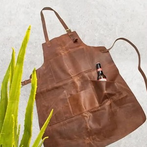 ผ้ากันเปื้อนหนังใส่ทำงานสีเดียวคุณภาพสูงจากโรงงานคุณภาพสูงผ้ากันเปื้อนหนังใส่ทำงานล่าสุดสำหรับผู้ชาย - Product Image 5