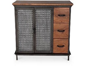 Multipurpose Modern <b>Sideboard</b> Storage Unit with Solid Wood Top Large Capacity for Kitchen Living Room & Dining Interiors - Product Image 1