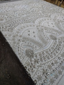 Broderie de tissu pour mariage pour femmes, perles de plantes, tube de sequins, broderie pour les mariées - Product Image 6