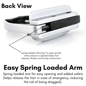 Hot Selling Equestrian Safety Steigbügel Feder belastete Seiten öffnung Anti-Rutsch-Profil griff Leicht und langlebig rostfrei - Product Image 4