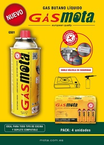 Cartuccia di gas butano liquido Gasmota 227g (Mota GS01) - Product Image 2