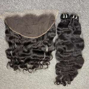 Grade 12A Extensions de cheveux vietnamiens bruts Motif ondulé et ondulé 13x6 HD Perruques en cheveux humains HD Lace Frontal pour femmes noires - Product Image 5