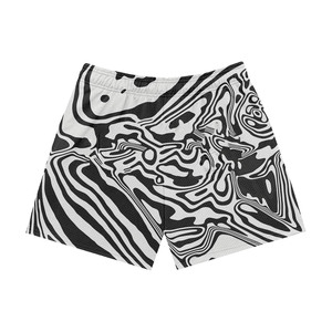 Premium 180 GSM breathable polyester <b>mesh</b> shorts black pink white swirl print heat transfer custom logo <b>Mesh</b> men's shorts - Product Image 4