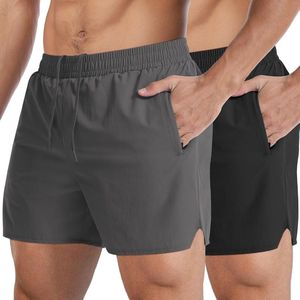 Nuevos pantalones cortos activos para hombre Color sólido Casual Diseño de cintura media para verano para correr al aire libre Fitness Gym Wear - Product Image 3