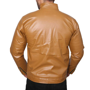 Veste en cuir pour homme de haute qualité, tendance, col montant, moto, extérieur, poids lourd, service personnalisé OEM - Product Image 5