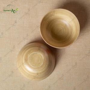 Bols à salade et de service en bambou naturel écologique, jetables, faits à la main, légers, non toxiques, design classique pour la maison et les fêtes - Product Image 5