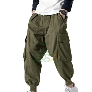 <b>Men's</b> Casual Joggers Pants Baggy Cotton Drawstring Tapered Sweatpants Multi-Pocket Cargo <b>Hippie</b> Loose Fit <b>Trousers</b> Mid Straight - Product Image 1