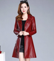 2025 Winter Frauen Lang mantel Slim Fit Mantel Jacke Mantel Lederjacke Schaf Leder Kragen Mantel Frauen Mäntel