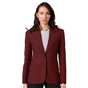 Blazer Escolar y de Gala Personalizable, Color Granate, Corte Entallado, Antiarrugas, de Alta Calidad, Venta al Por Mayor - Product Image 3