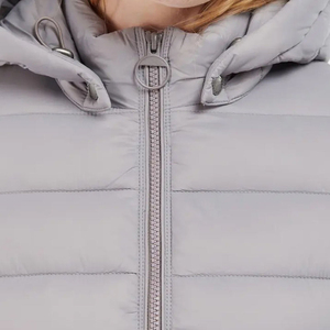 Women Winter Puffer Jacket Breathable Cotton Polyester Coat with <b>Zipper</b> Plus Size Women Puffer Jacket with hood - Product Image 5