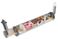 Maison conteneur de soute nucléaire en acier de style européen Villa préfabriquée Maison conteneur d'abri pour salon et toilette