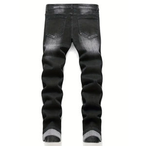 Pantalones Vaqueros Clásicos de Pierna Recta para Hombre, Estilo Desgastado, Unisex, Corte Recto, Disponibilidad al por Mayor con OEM y ODM - Product Image 3