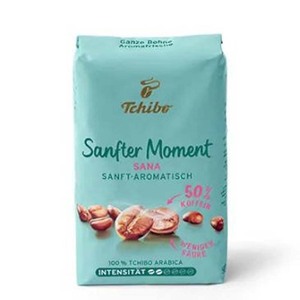 Tchibo Sana Sanfter Moment de haute qualité 50 pour cent de grains de café sans caféine 500g de torréfaction douce et équilibrée - Product Image 1