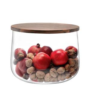 Motif de doublure en verre clair bol en verre de service en relief combinaison de verre décoratif bol de fruits de concepteur - Product Image 5