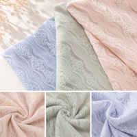 Tissu jacquard tricoté chaîne à texture florale micro-extensible, très demandé, pour robes, hauts, chemises et vêtements de mode féminins