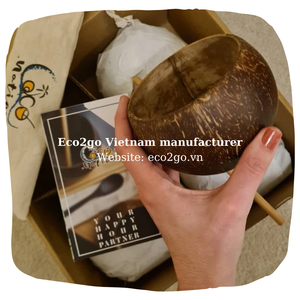 1 gobelet en coquille de noix de coco, pour boissons, coque avec Logo Laser gravé pour tenir les boissons fabriqué au Vietnam, vente en gros - Product Image 5