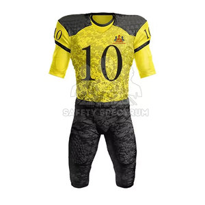 Uniforme de football américain sur mesure de haute qualité, respirant, taille plus, manches courtes, avec tissu personnalisé pour hommes - Product Image 1