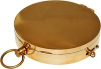 Gran caja de almacenamiento de palisandro con brújula de latón completamente funcional de 4 \ ", disfraz de Cosplay de pirata náutico, regalo promocional de negocios