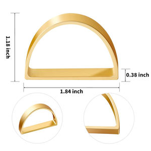 Ensemble de porte-serviettes en acier inoxydable de luxe moderne pour mariage, durable, écologique, demi-cercle, or mat - Product Image 3