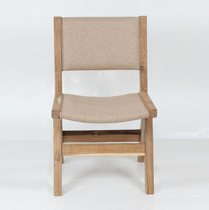 Solid Teak <b>Wood</b> <b>Garden</b> <b>Chair</b> Natural Finish Modern Outdoor Dining <b>Chair</b> Eco-Friendly Durable Park Living Room Use Minimalist - Product Image 2