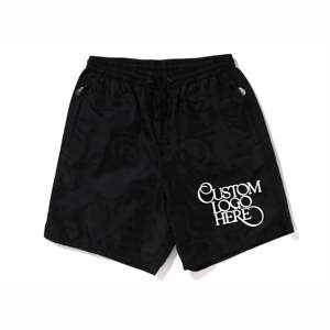 Bermudas holgadas de cintura media de verano Unisex para hombre, pantalones cortos personalizables de nailon transpirable de algodón de retazos bordados de calle alta - Product Image 5