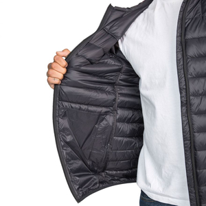 Custom Clothing Manufacturer <b>Thin</b> Polyester Light Weight <b>Men</b> Varsity <b>Jacket</b> Winter Insulated Stand Collar Front Logo - Product Image 2