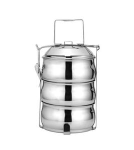 Boîte à lunch bento de qualité supérieure en acier inoxydable à 3 compartiments, style indien, qualité alimentaire, 8x3, pour la vente en gros - Product Image 6