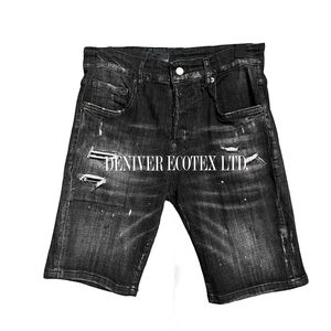Clothing Manufacturers Distressed Rip <b>Denim</b> <b>Cargo</b> <b>Shorts</b> Button Custom Design Apparel Overuns Bangladesh Supplier Jeans <b>Short</b> - Product Image 3