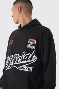 เสื้อสเวตเตอร์มีฮู้ดสำหรับผู้ชายเสื้อมีฮู้ดแบบไม่มีสายรัด20% ผ้าโพลีเอสเตอร์80% โอเวอร์ไซส์กำหนดโลโก้ได้เอง - Product Image 3