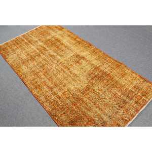 Tapis vintage, tapis d'appoint 3,5x6,46 pieds, tapis à pois orange - Product Image 4