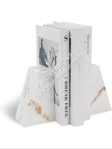 Handcrafted Luxury Aluminum Modern Rectangle Bookend Business Gift OEM Customized Unique Table Decoration Accessories <b>Books</b> - Product Image 5