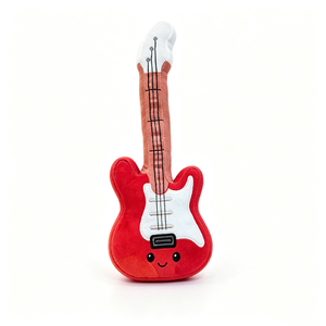 Peluche de guitarra eléctrica personalizado, peluche de guitarra, peluche de instrumento, peluche de guitarra roja, lindo peluche de guitarra - Product Image 1