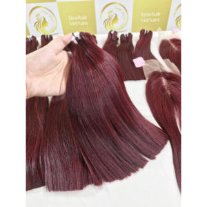 Machine à Double Trame 8 "X 40" Haute Cuticule Alignée Raw Vietnamien Remy Extensions de Cheveux Humains Frontal Bundles Perruques - Product Image 6