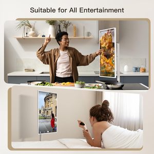 ทีวีพกพาหน้าจอสัมผัสขนาด 32 นิ้ว พร้อมล้อเลื่อน แรม 6GB พื้นที่เก็บข้อมูล 128GB จอแสดงผล 1080P เวลาเล่น 8 ชั่วโมง จอแสดงผลในตัว - Product Image 2