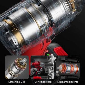 Clé à chocs électrique <span class=keywords><strong>sans</strong></span> balais 21V <span class=keywords><strong>sans</strong></span> <span class=keywords><strong>fil</strong></span> 1/2 clé à usage tournevis <span class=keywords><strong>perceuse</strong></span> électrique outil électrique rechargeable - Product Image 3