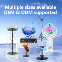 Ventilador Holográfico 3D de 180 cm con Pantalla LED Transparente para Publicidad Comercial, Compatible con OEM, para Turismo y Paisajismo