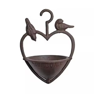 Red Color Painted Metal <b>Bird</b> <b>Feeder</b> Laser Cut Design With <b>Bird</b> Hanging Ring for Indoor Outdoor Balcony Garden Hanging Decorative - Product Image 3