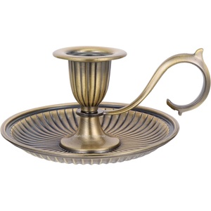 Bougeoir en métal décoratif dernier cri Vaisselle d'extérieur et d'intérieur Décor Doublure dorée Design Bougeoirs coniques - Product Image 1